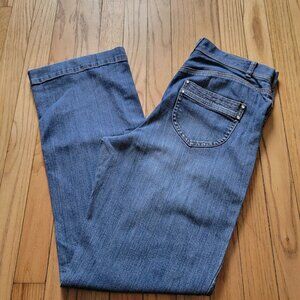 Christopher & Banks Womens Jeans Size 6 Straight Leg Denim Blue Rhinestones
